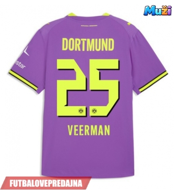 Lacne Muži Futbalové dres Borussia Dortmund Joey Veerman #25 2026-27 Krátky Rukáv - Tretina